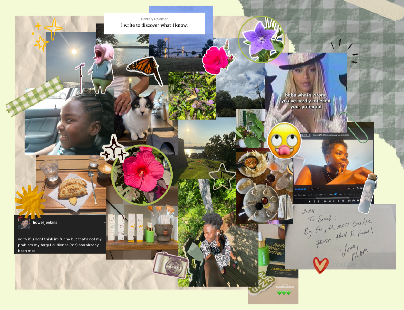 Collage of photos and inspiration from the AURGANICS TEAM