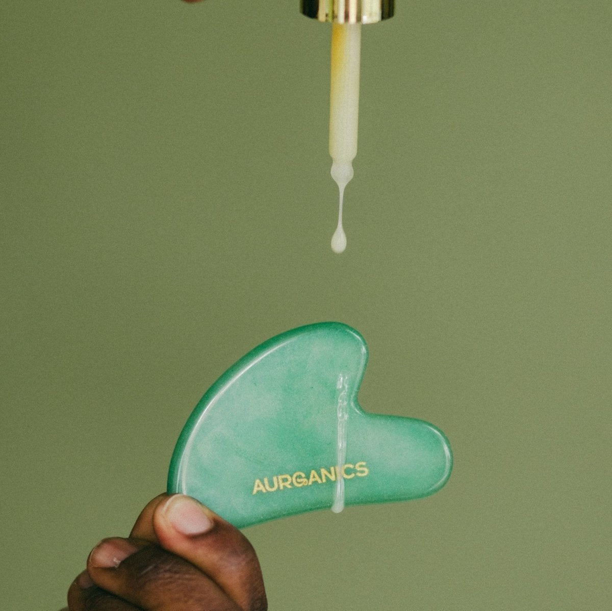 Aurganics Jade Guasha Stone Aurganics Skincare for melanated glowgetters with sensitive skin